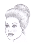 woman pencil sketch head face