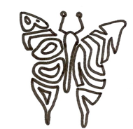 butterfly word art