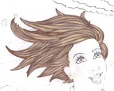 brown hair color pencil sketch