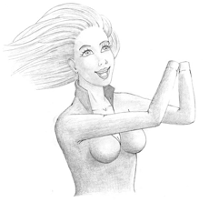 young woman sketch