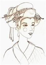 geisha sketch
