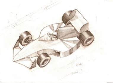 race car sketch